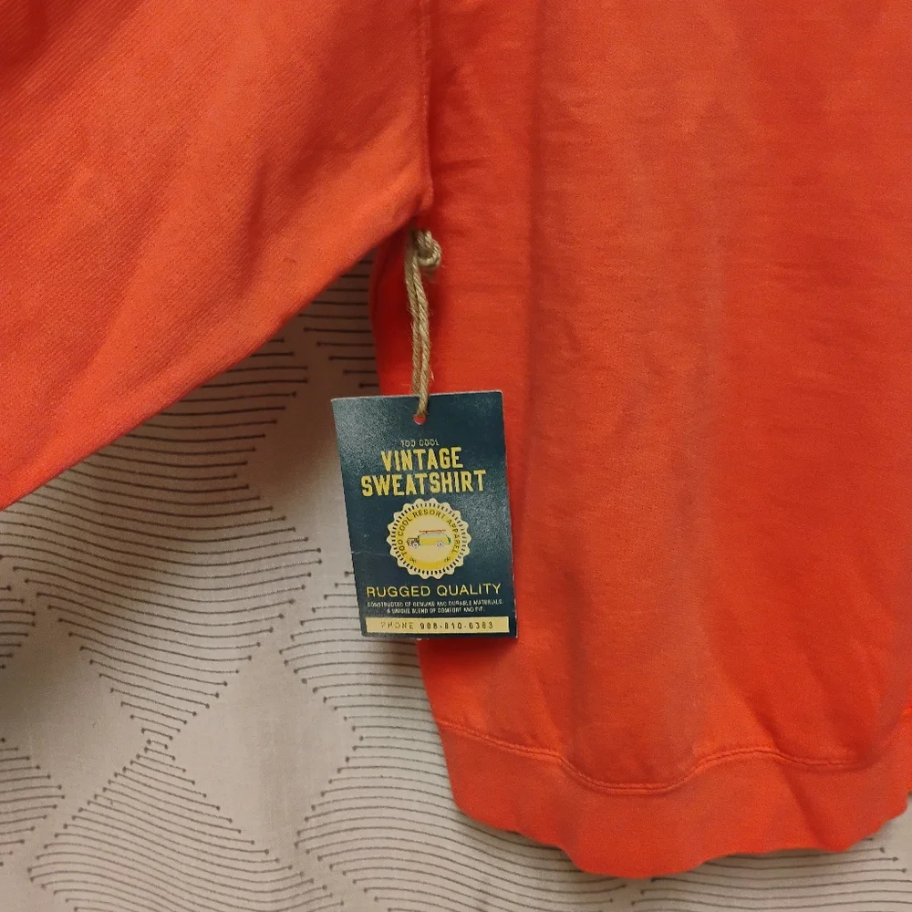 Kids Too Cool Crewneck Sweatshirt Peachy Orange Size Large